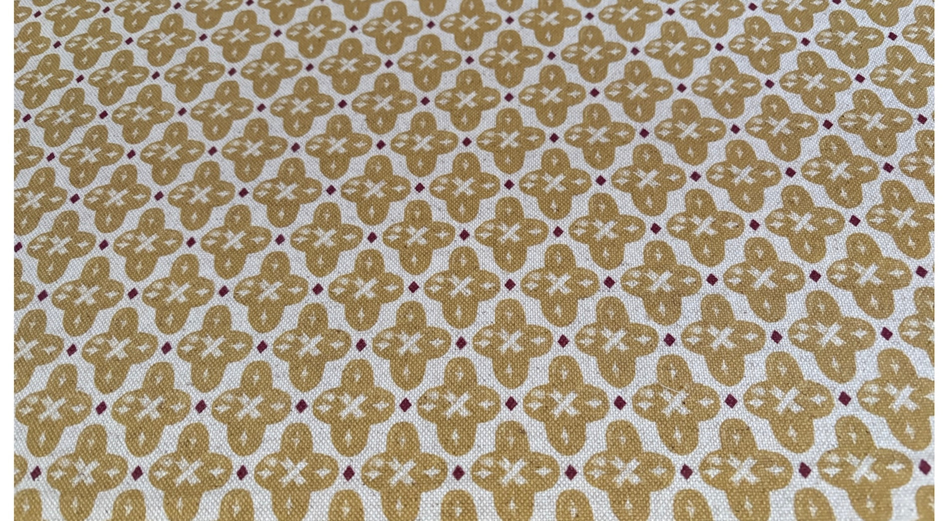 A close up of the fabric used to make the handmade 25cm drum lampshade.  The fabric is Billy Honey fabric by Prestigious Textiles.