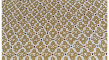A close up of the fabric used to make the handmade 25cm drum lampshade.  The fabric is Billy Honey fabric by Prestigious Textiles.