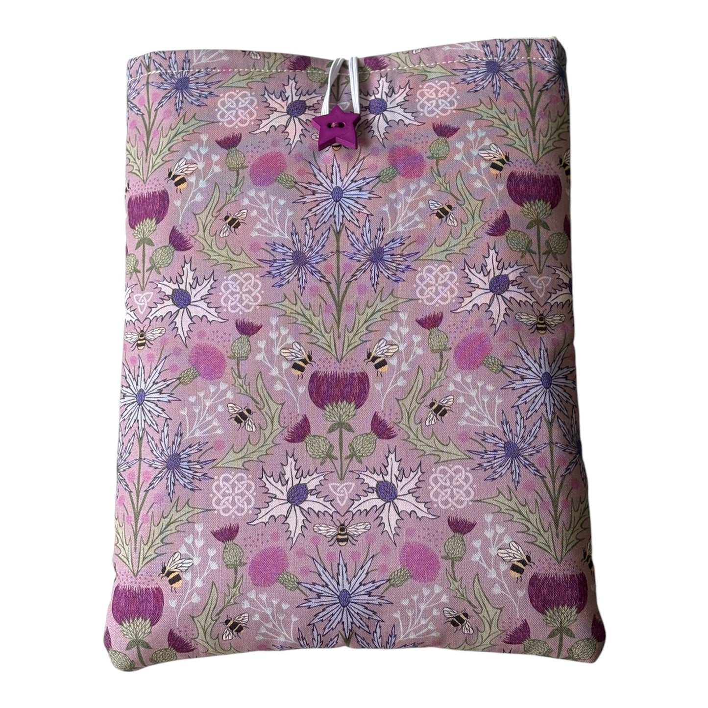 The padded Book Pouch is an ideal Book Accessory and may also provide protection for a Kindle or e-Reader being 17cms x 22cms but check the measurements of the device prior to placing an order.