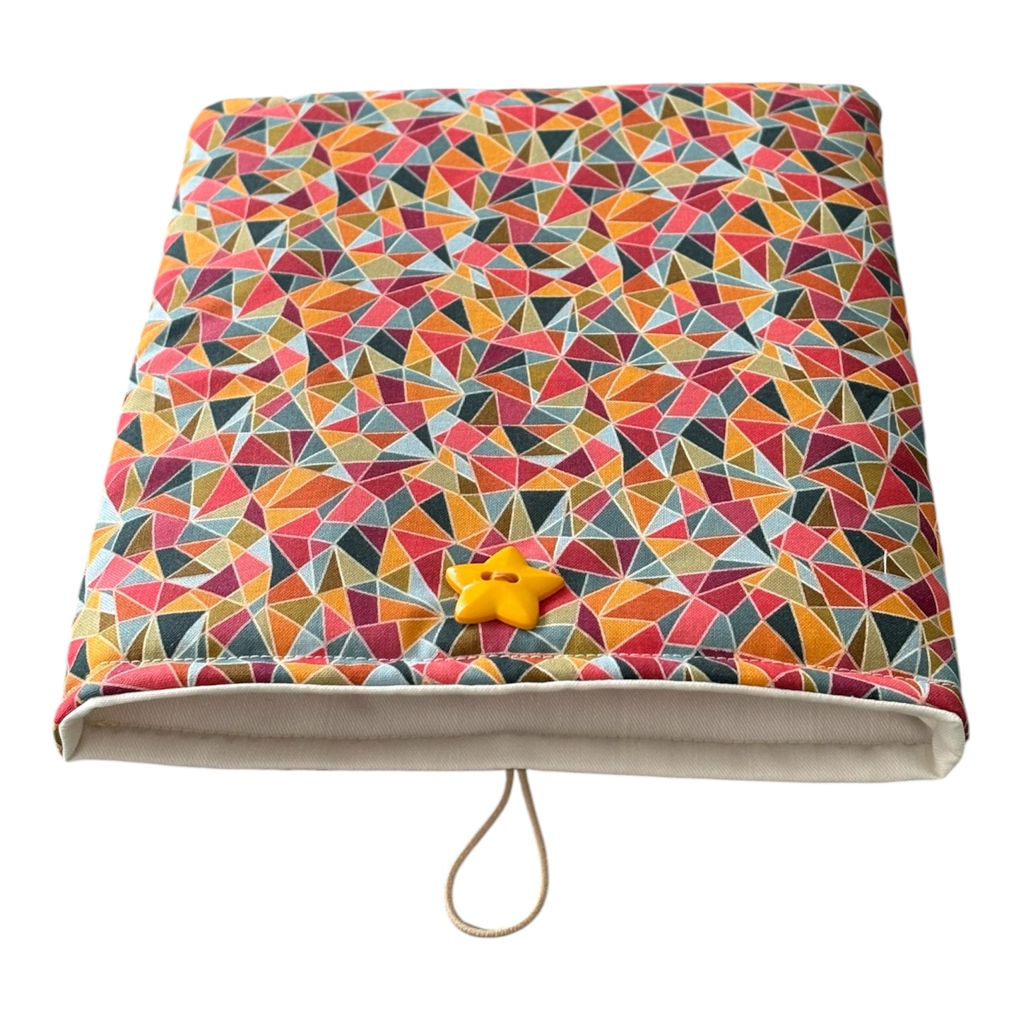 Handmade Multicolour Padded Book Pouch, Book Lovers Gift, Book Accessory, Book Cover