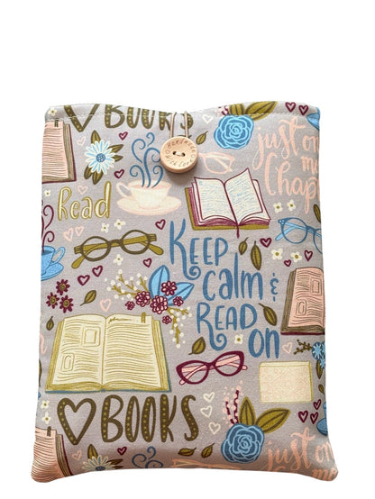 The handmade Book Cover would protect books from wear and tear whilst being carried on the go and has button and elastic closure.