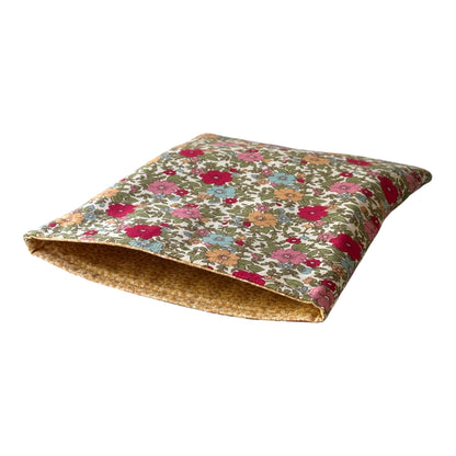Handmade Padded Multicolour Floral Book Pouch, Book Lovers Gift, Book Sleeve, Book Cover