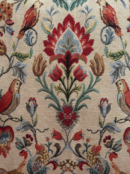 Handmade Zipped William Morris Cushion Covers, Bird Flowers Tapestry Fabric Cushion Cover