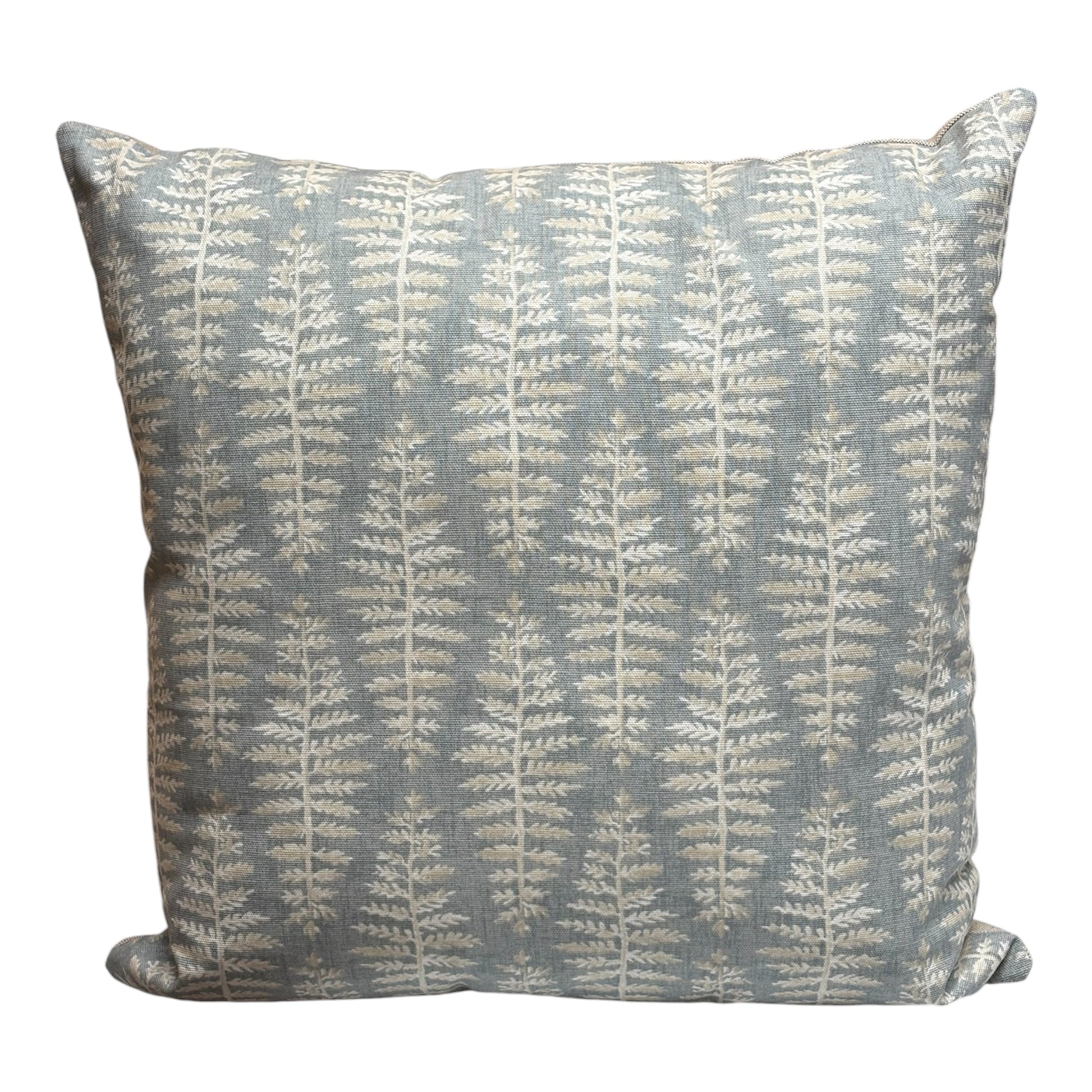 The handmade cushion cover is approximately 44cms x 44cms (17.5inches x 17.5 inches) and would be suitable for an 18 inch insert for plumpness.  Please note the listing is for the cushion cover only and does not include the cushion insert.