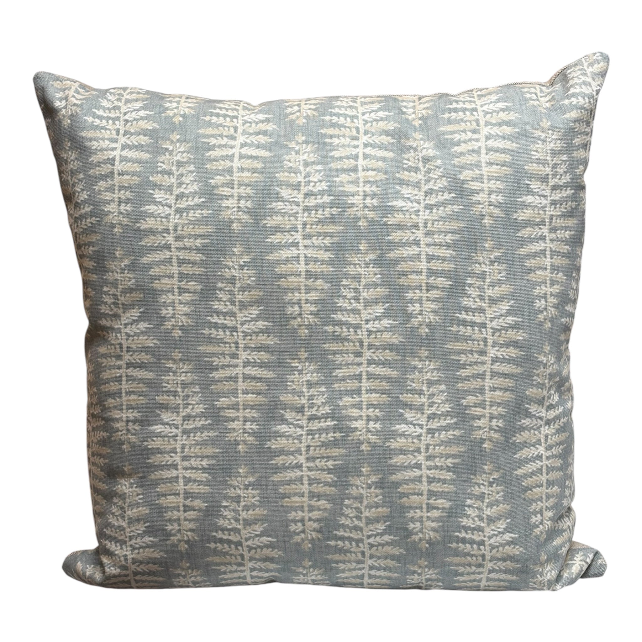The handmade cushion cover is approximately 44cms x 44cms (17.5inches x 17.5 inches) and would be suitable for an 18 inch insert for plumpness.  Please note the listing is for the cushion cover only and does not include the cushion insert.
