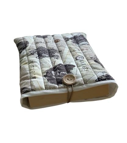 The padded Book Pouch is an ideal Book Lovers Gift and will protect books from wear and tear whilst being carried on the go.  The book in the photo is not included and is for illustrative purposes only.
