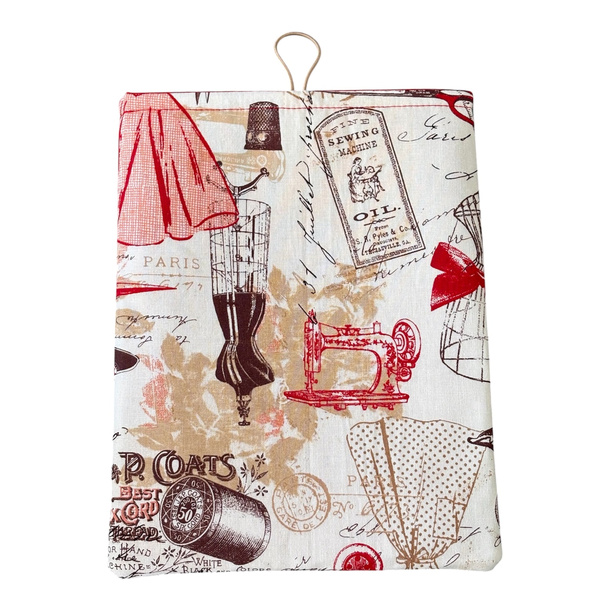 This photo shows the fabric on the back of the Book Pouch.