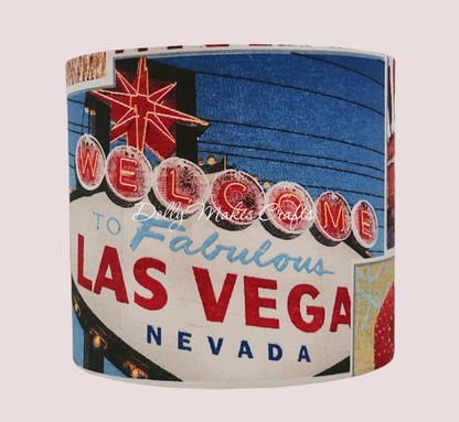 Las Vegas - Handmade Drum Lamp Shade (20cm)