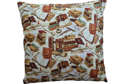 Book Lover Gift, Reading - Handmade Zipped Cushion Cover (18x18)