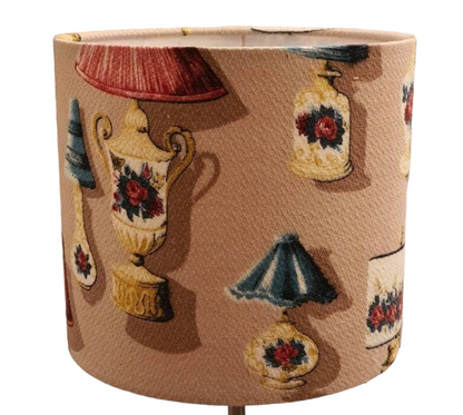 Vintage Fabric - Handmade 20cm Drum Lampshade