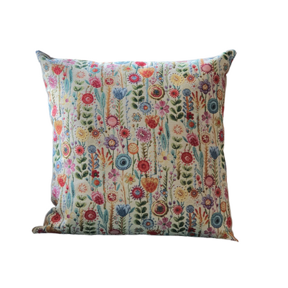 Kew Gardens Fabric - Handmade Floral Zipped Cushion Cover