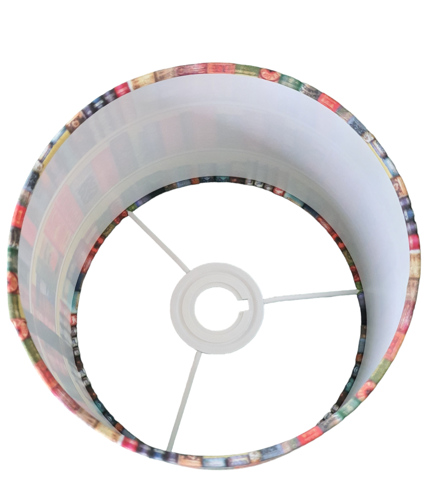 Handmade 20cm Books Fabric Drum Lampshade, Book Lovers Gift, Classic Books Lampshade