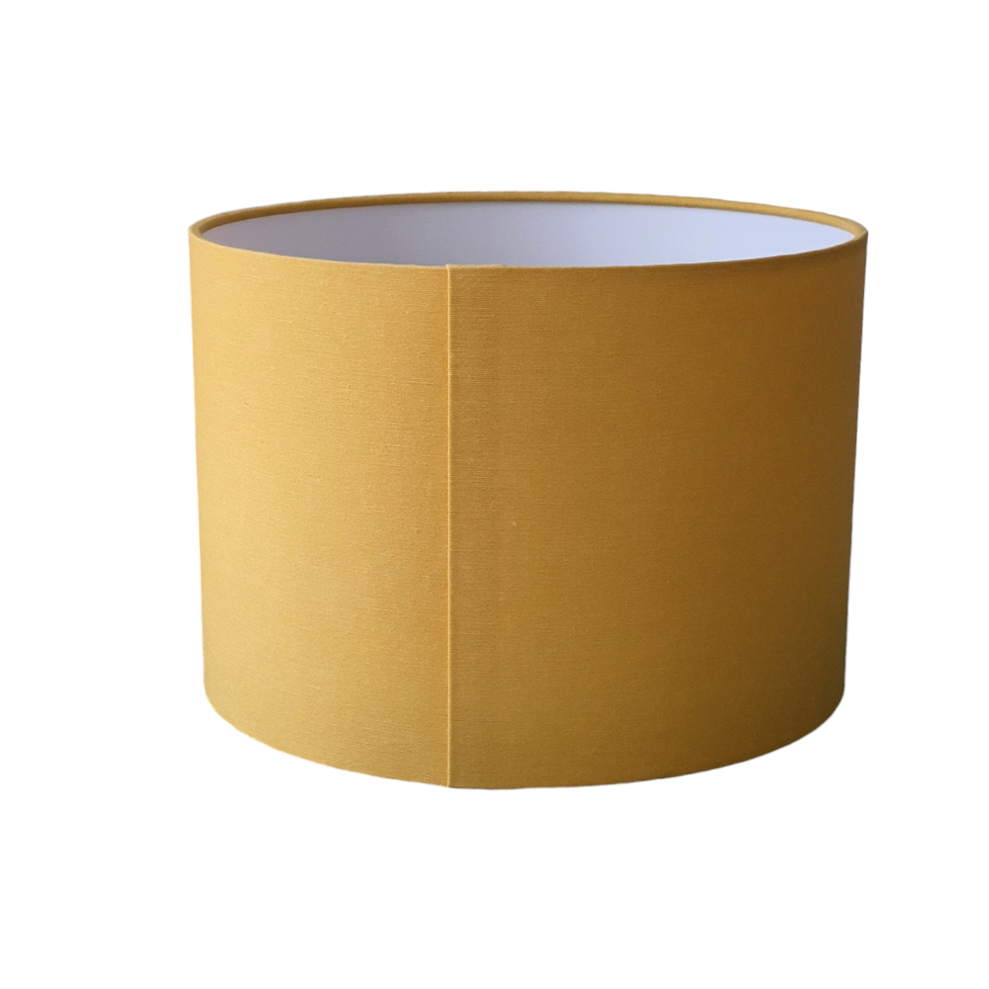 Handmade 30cm Drum Shade - Lamp/Ceiling Shade - Ochre Yellow