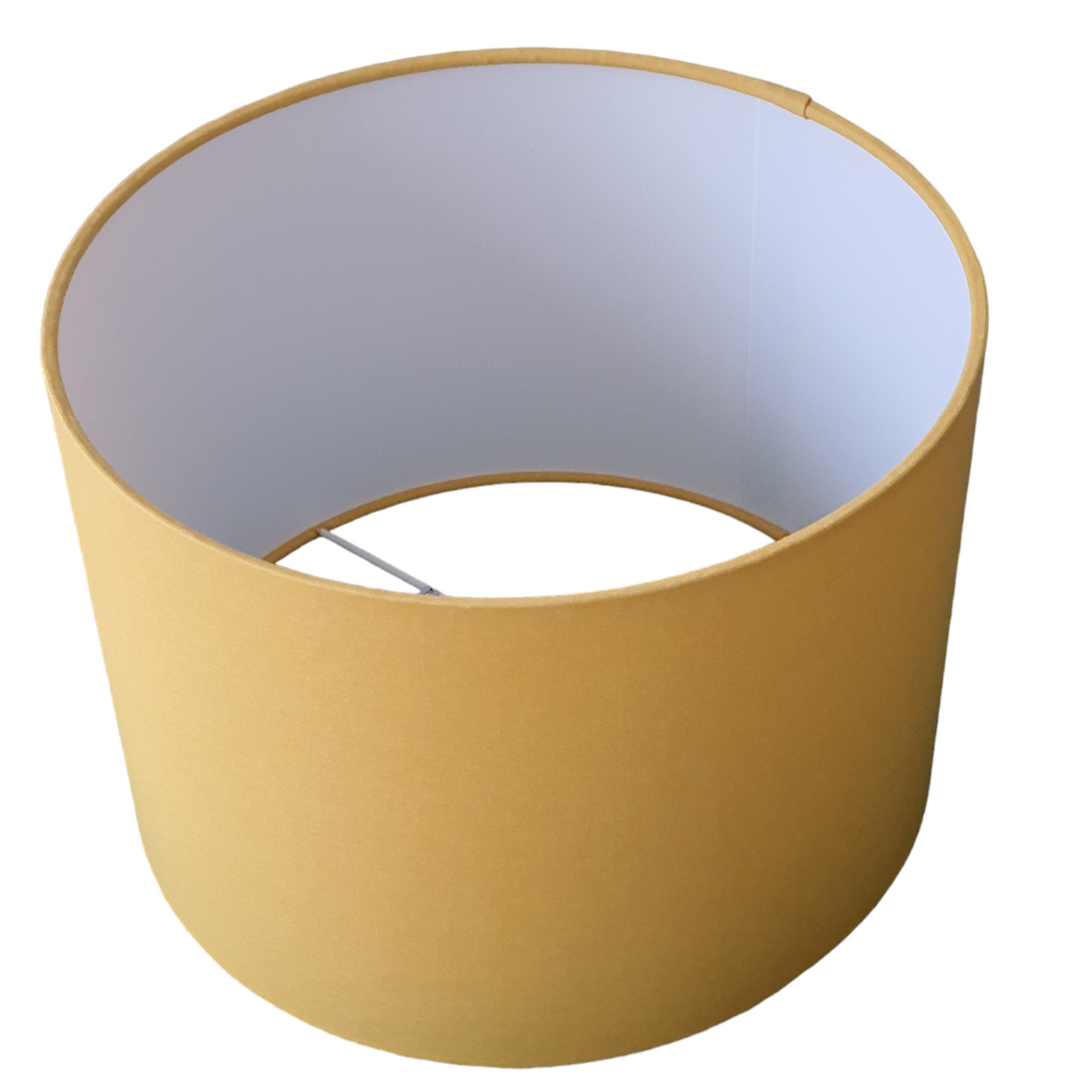 Handmade 30cm Drum Shade - Lamp/Ceiling Shade - Ochre Yellow
