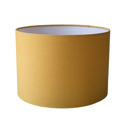 Handmade 30cm Drum Shade - Lamp/Ceiling Shade - Ochre Yellow