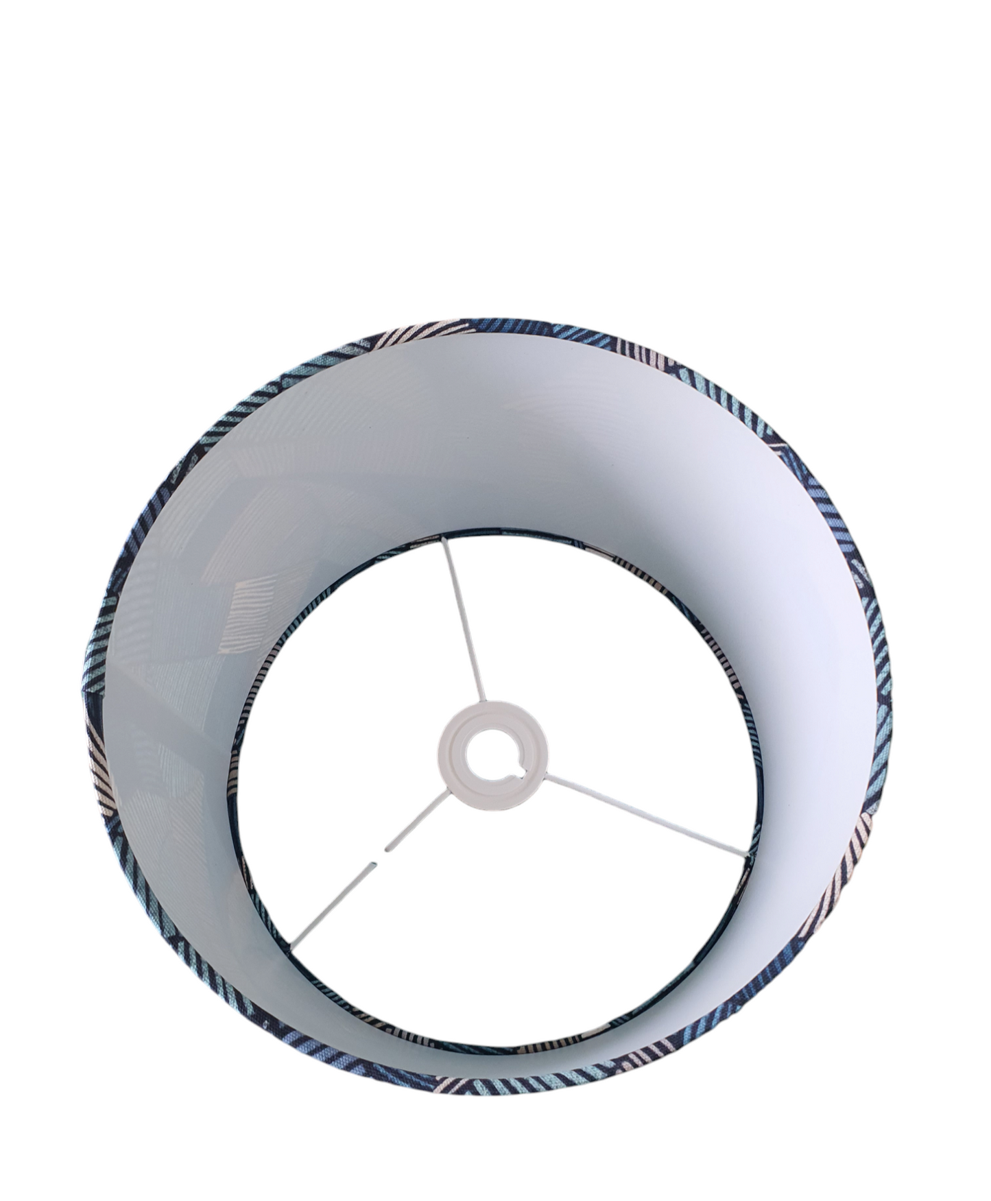 Handmade 30cm Drum Shade - Blue iLiv Definity Riviera Fabric