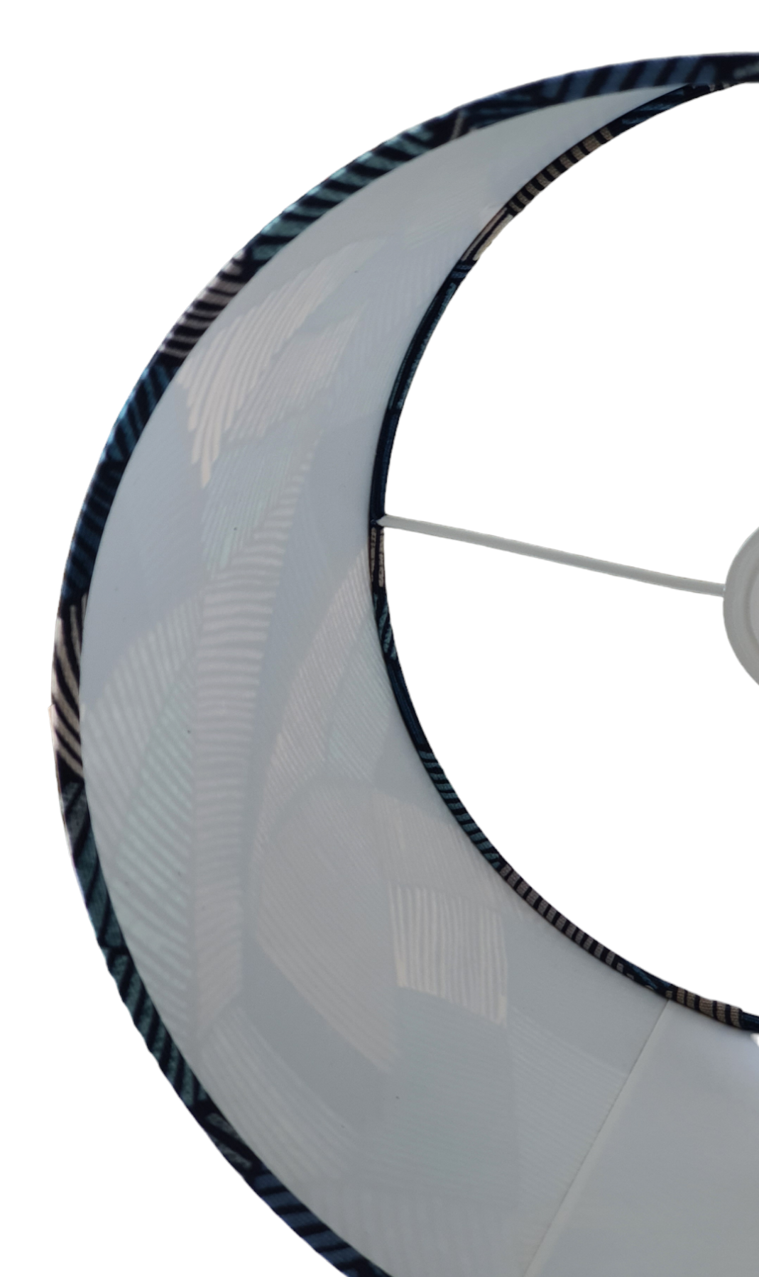 Handmade 30cm Drum Shade - Blue iLiv Definity Riviera Fabric