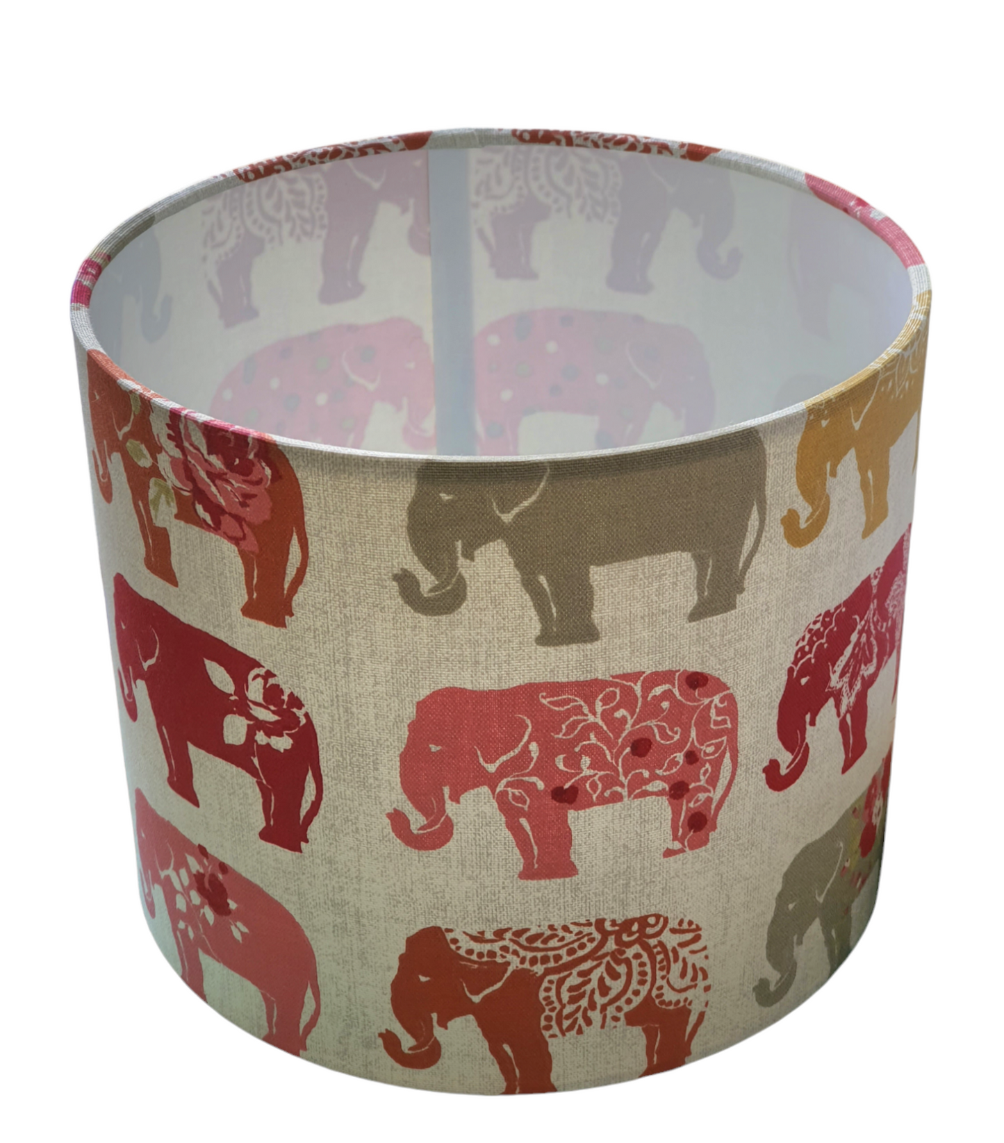 Safari Elephant Lampshade - Handmade 25cm Drum Lampshade