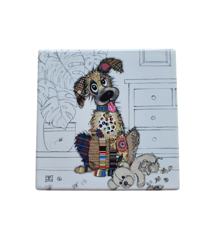 Bug Art Ceramic Coaster - Murphy Mutt