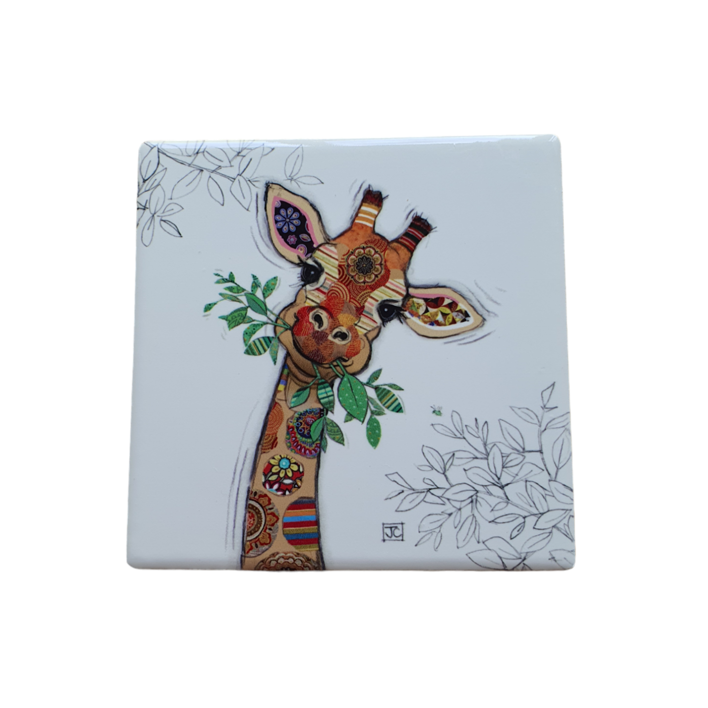 Bug Art Gina Giraffe Ceramic Coaster
