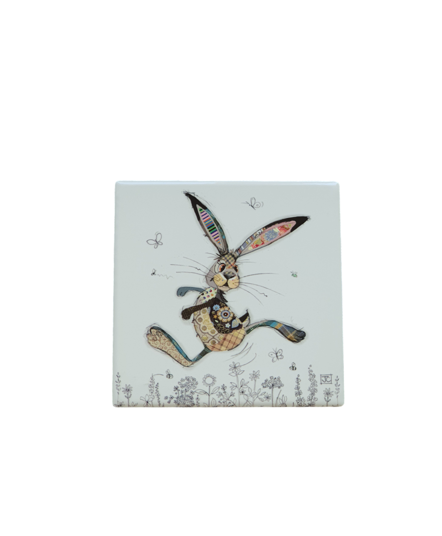 Hesper Hare Bug Art Ceramic Coaster