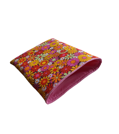 Handmade Padded Floral Book Pouch, Book Lovers Gift, Book Sleeve, Kindle, e-Reader, Tablet