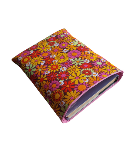 Handmade Padded Floral Book Pouch, Book Lovers Gift, Book Sleeve, Kindle, e-Reader, Tablet