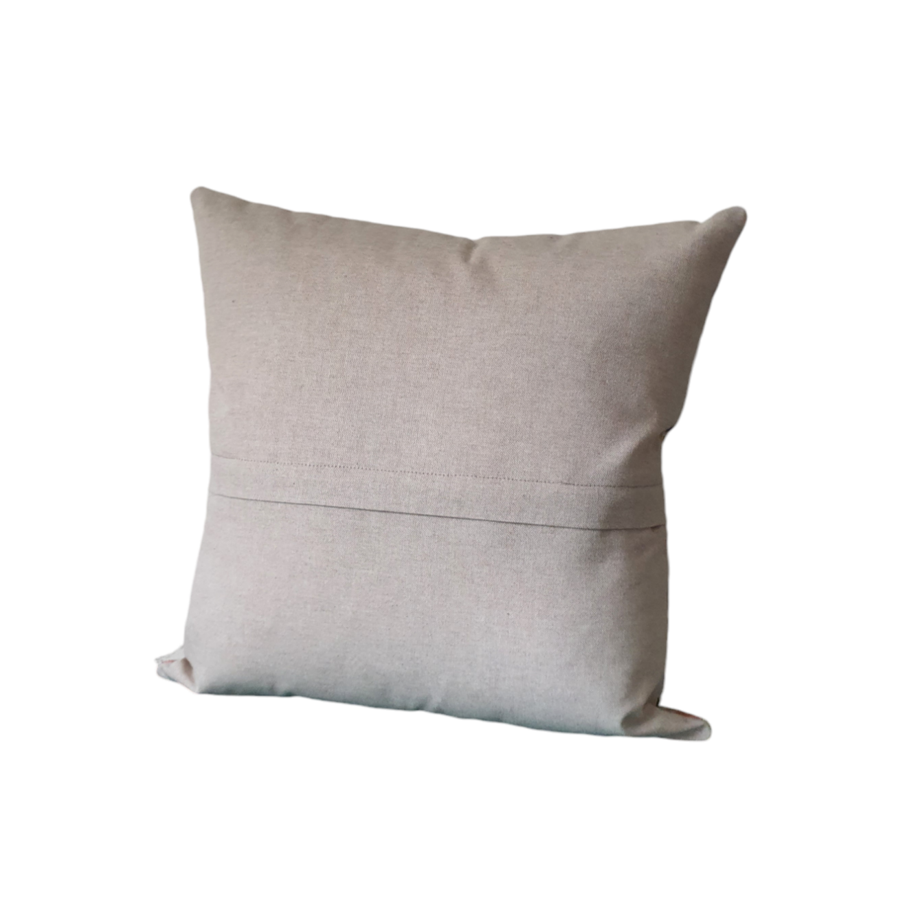 Handmade Ochre Grey Blue Karlstad Fabric Zipped Cushion Cover