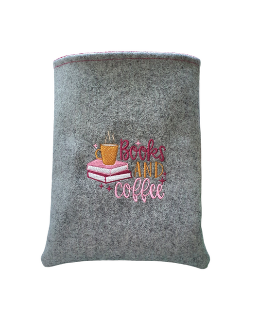 Handmade embroidered padded Book Pouch.  Would be an ideal Book Lovers Gift