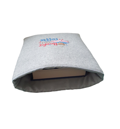 Handmade Embroidered Padded Book Pouch, Book Sleeve, Book Cover, Book Lovers Gift, Kindle Cover
