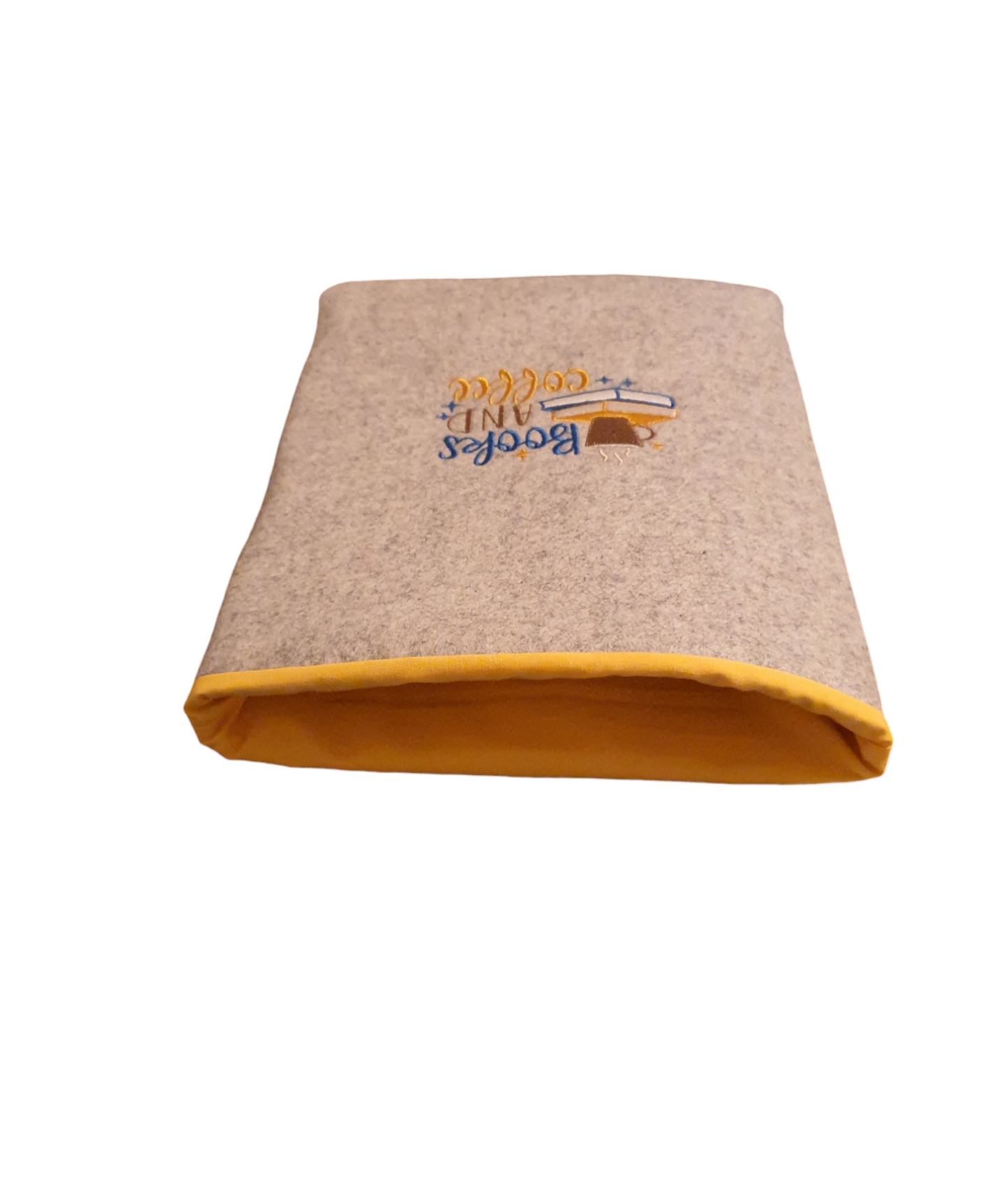 Handmade Embroidered Padded Book Pouch, Book Lovers Gift, Book Sleeve, Kindle Cover, Tablet, e-Reader, Book Cover