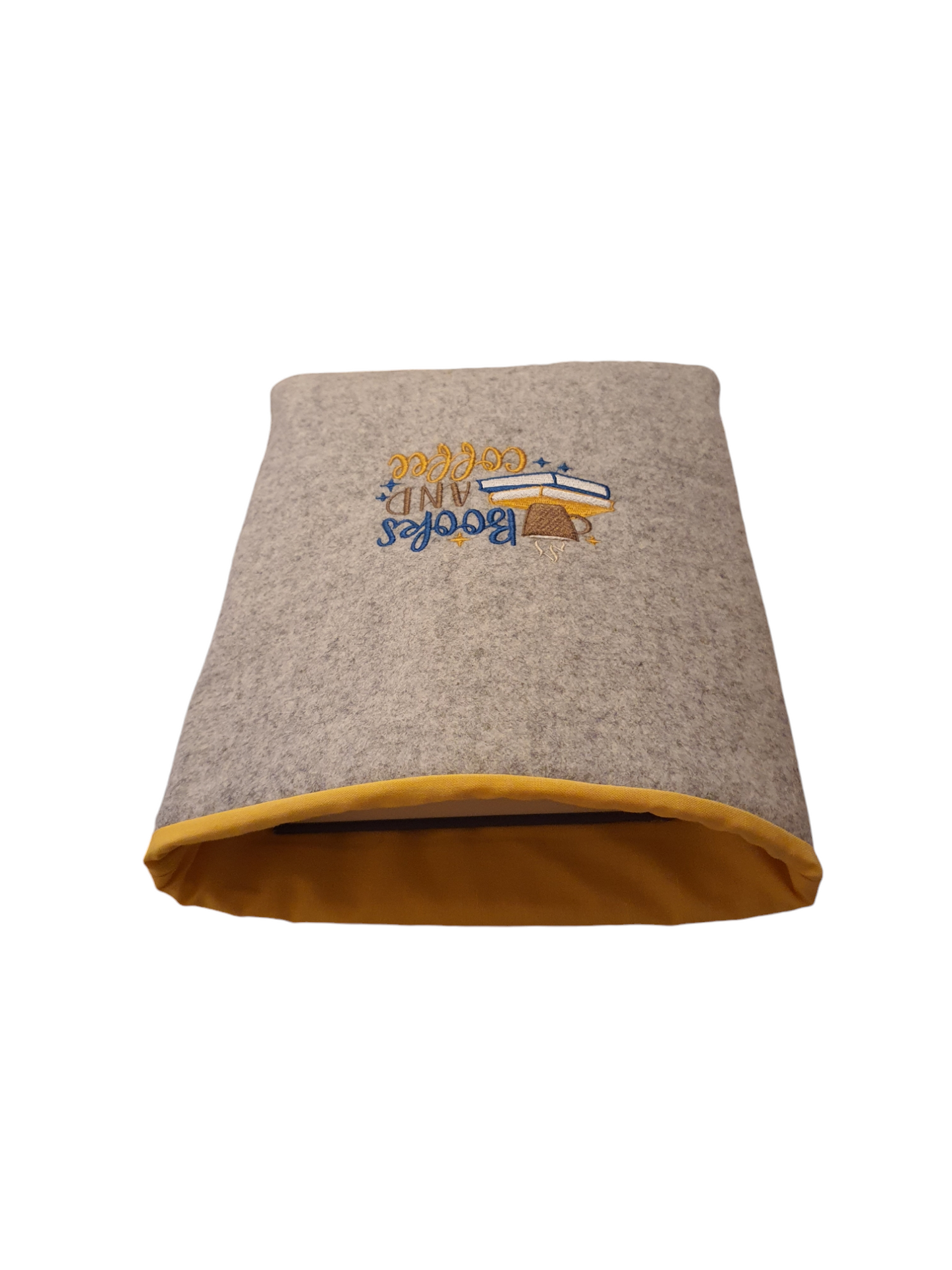 Handmade Embroidered Padded Book Pouch, Book Lovers Gift, Book Sleeve, Kindle Cover, Tablet, e-Reader, Book Cover