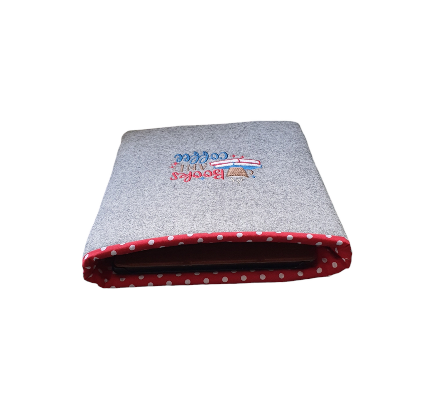 Handmade Embroidered Foam Padded Book Pouch, Book Lovers Gift, Book Cover, Book Sleeve, Book Bag, Kindle Pouch, Tablet, e-Reader