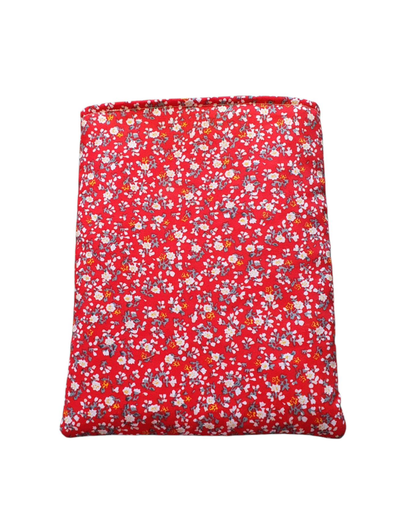 Handmade padded fabric Book Sleeve, Book Pouch, made with ditsy daisy patterned fabric  This would be a lovely gift idea as a Book Lovers Gift.