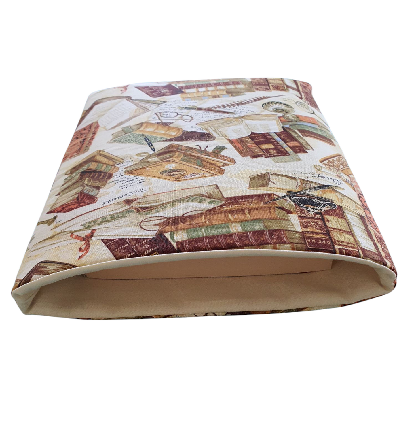 Handmade Padded Book Cover, Book Lovers Gift, Book Pouch, Book Sleeve, Library Books Fabric, Book Accessory, Book Bag, Book Protector