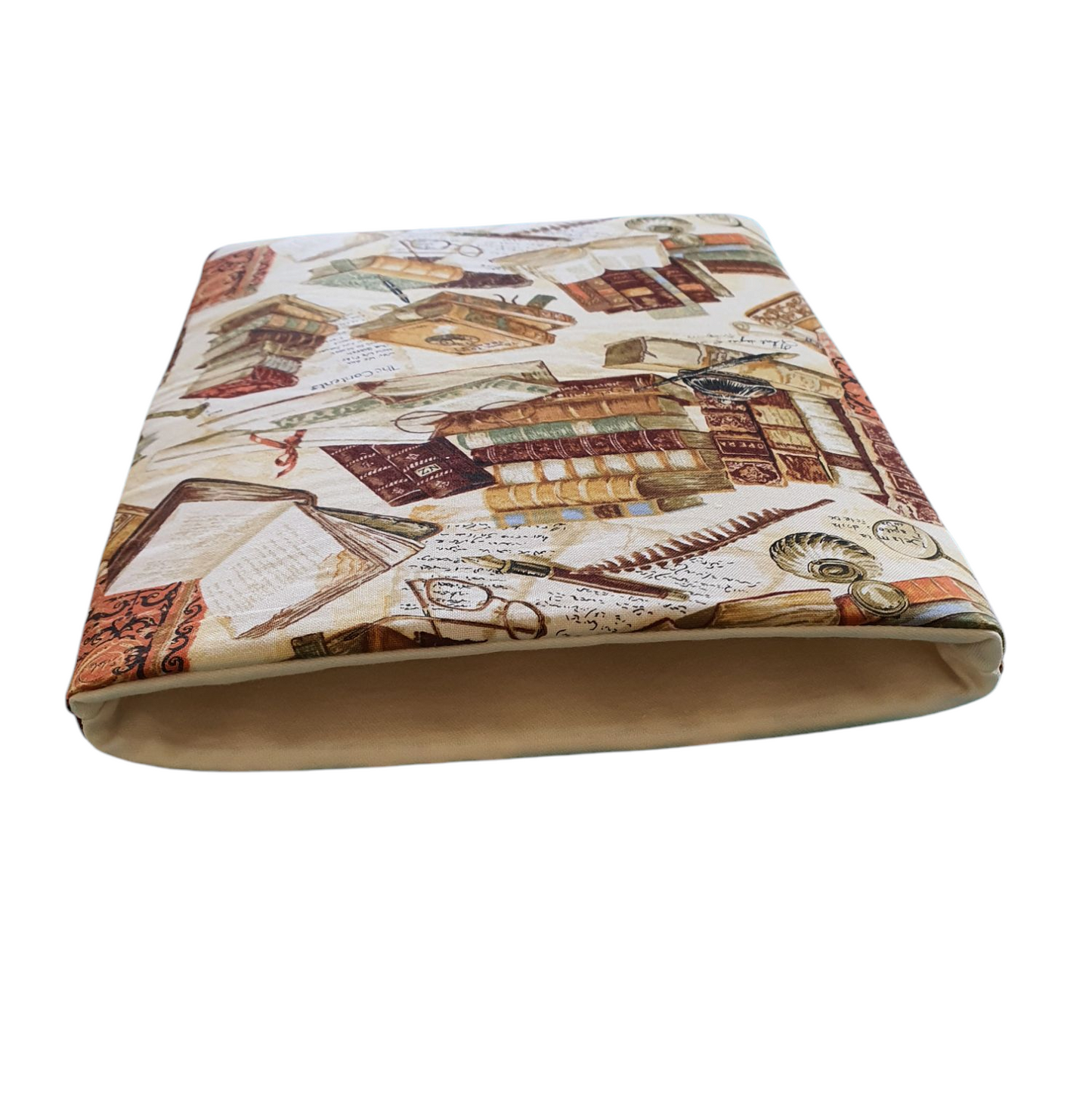 Handmade Padded Book Cover, Book Lovers Gift, Book Pouch, Book Sleeve, Library Books Fabric, Book Accessory, Book Bag, Book Protector