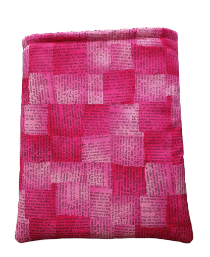 Padded Pink Book Sleeve - Book Pouch and Protector for Book Lovers, Book Worms, and an Ideal Book Gift