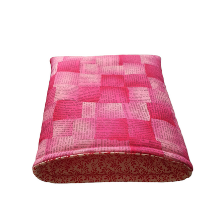 Padded Pink Book Sleeve - Book Pouch and Protector for Book Lovers, Book Worms, and an Ideal Book Gift
