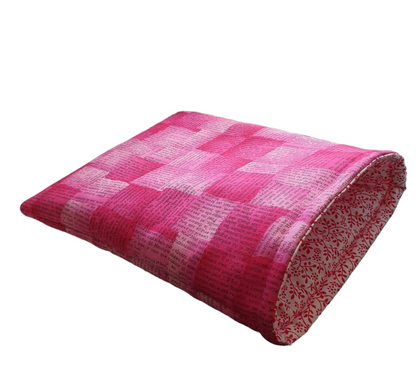 Padded Pink Book Sleeve - Book Pouch and Protector for Book Lovers, Book Worms, and an Ideal Book Gift