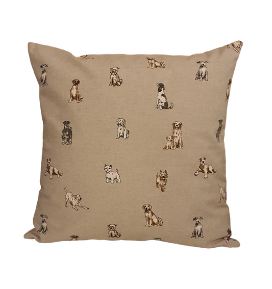 Dashing Dogs Cushion Cover - Handmade Cushion Cover (18x18)