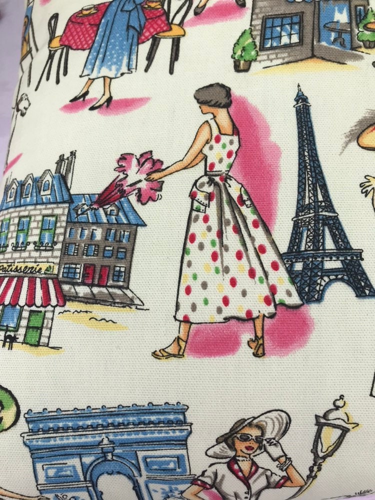 Spring in Paris Eiffel Tower - Handmade Cushion Cover (18x18) Ooh La La Paris