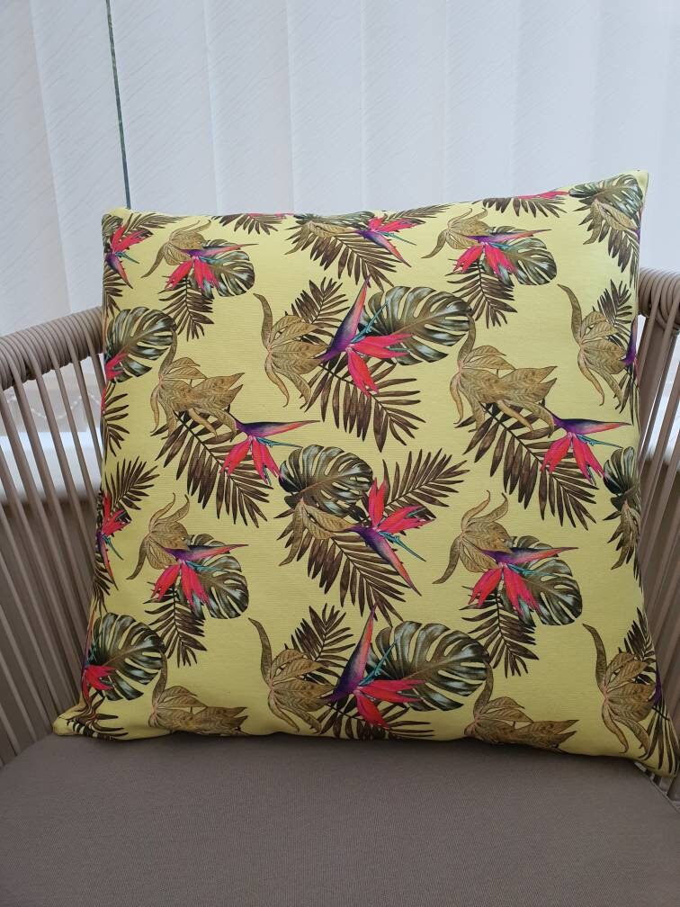 Bird of Paradise - Handmade Cushion Cover (18x18)