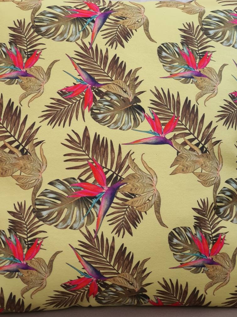 Bird of Paradise - Handmade Cushion Cover (18x18)