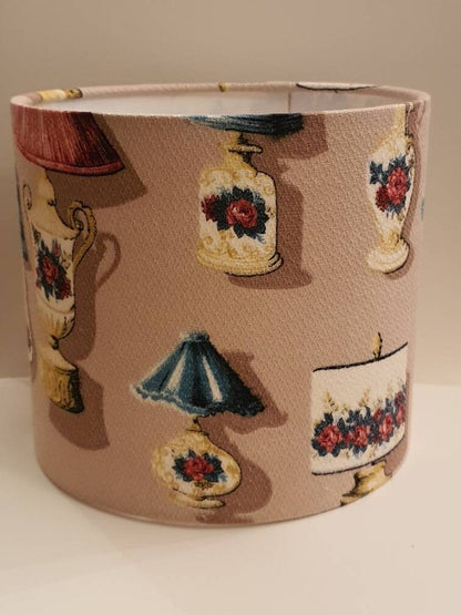 Vintage Fabric - Handmade 20cm Drum Lampshade