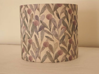 Katsura Violet Fabric - Handmade 20cm Drum Lampshade