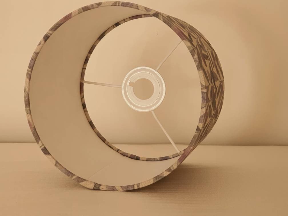 Katsura Violet Fabric - Handmade 20cm Drum Lampshade