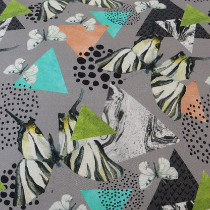 Butterfly Tropical Pattern Fabric - Handmade Zipped Cushion Cover (17inch x17inch)