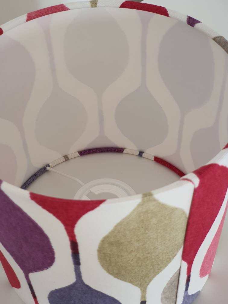 Verve Berry Fabric - Handmade 20cm Drum Lampshade