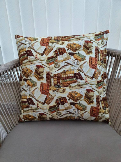 Book Lover Gift, Reading - Handmade Cushion Cover (18x18)