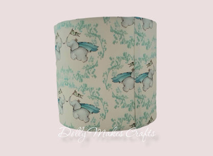 Flying Elephants Lampshade - Handmade 20cm Drum Lampshade